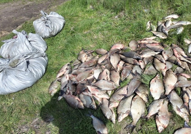 На водоймах Полтавщини поліція виявила браконьєрів та вилучила понад 1000 метрів сіток