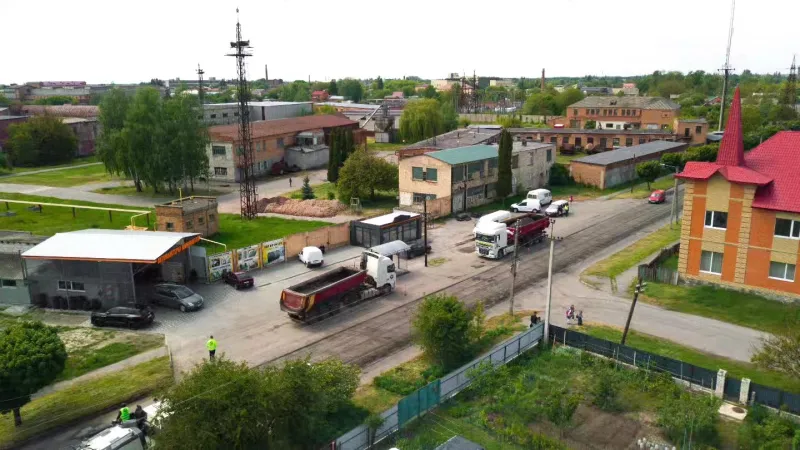 У Лубнах ремонтують дорогу по вулиці Олександрівська
