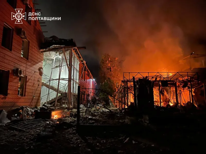 Через масовану атаку по Кременчуку постраждали три людини