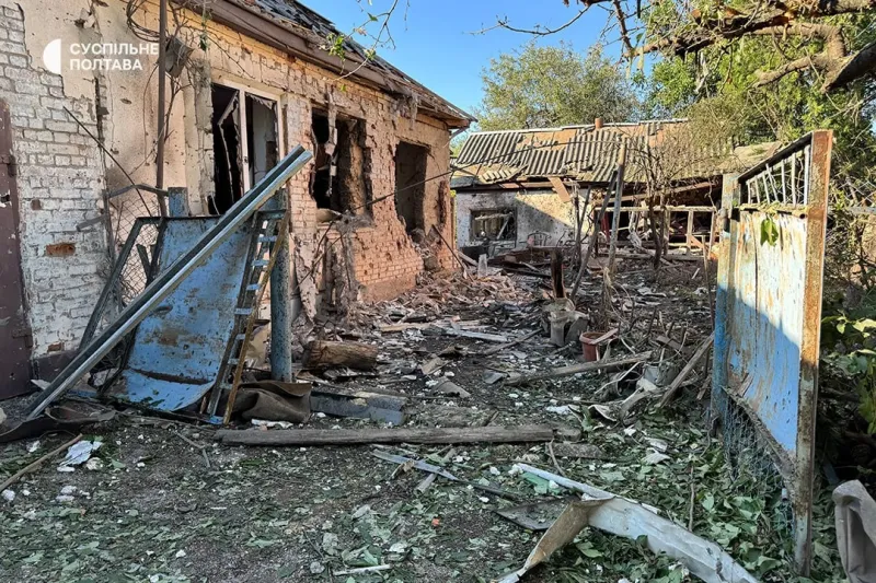 Наслідки обстрілу Полтавської громади 13 липня