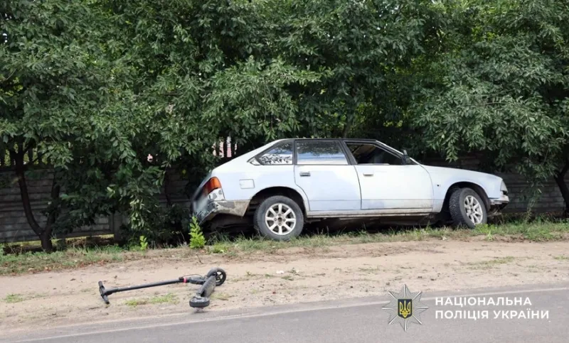 У Лубенській громаді у ДТП травмувався 10-річний хлопчик на самокаті
