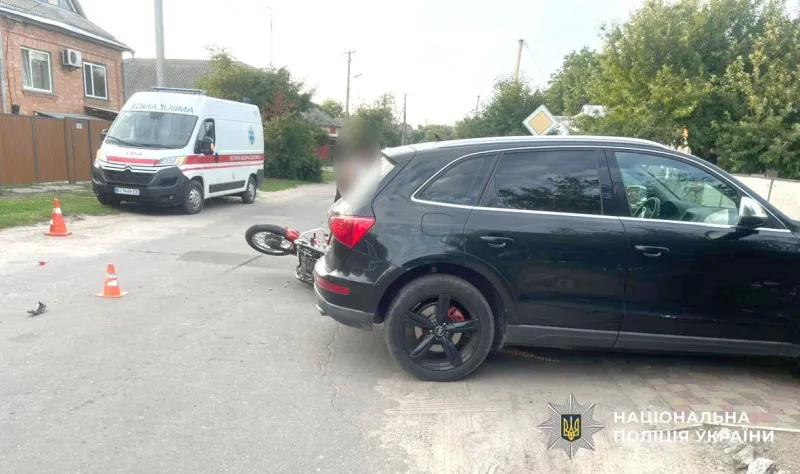 У Пирятині в ДТП травмувався підліток-мотоцикліст