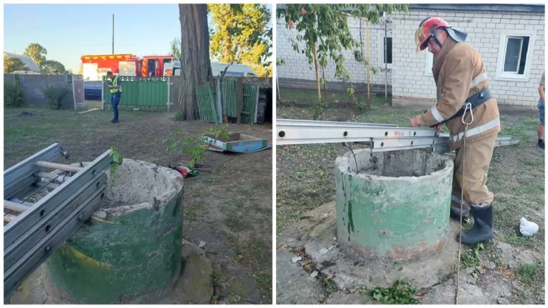 У Гребінківській громаді рятувальники витягли чоловіка з 5-метрового колодязя