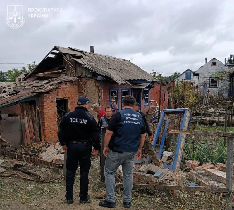 Наслідки ворожих обстрілів на Полтавщині 10 жовтня