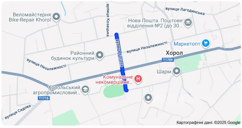 У Хоролі відремонтують вулицю Гоголя за понад 2,2 млн гривень