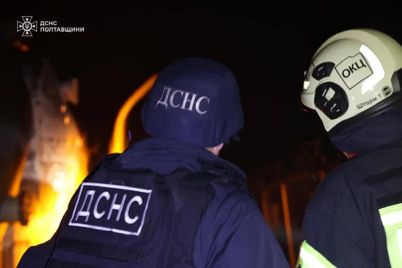 Внаслідок російського удару по Полтавщині пошкоджена енергоструктура, поранена людина