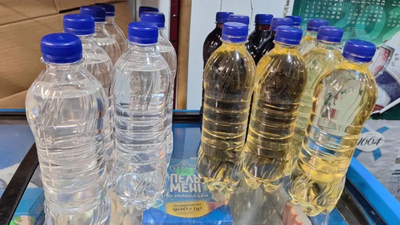 На Полтавщині виявили нелегальний алкоголь у пластикових пляшках
