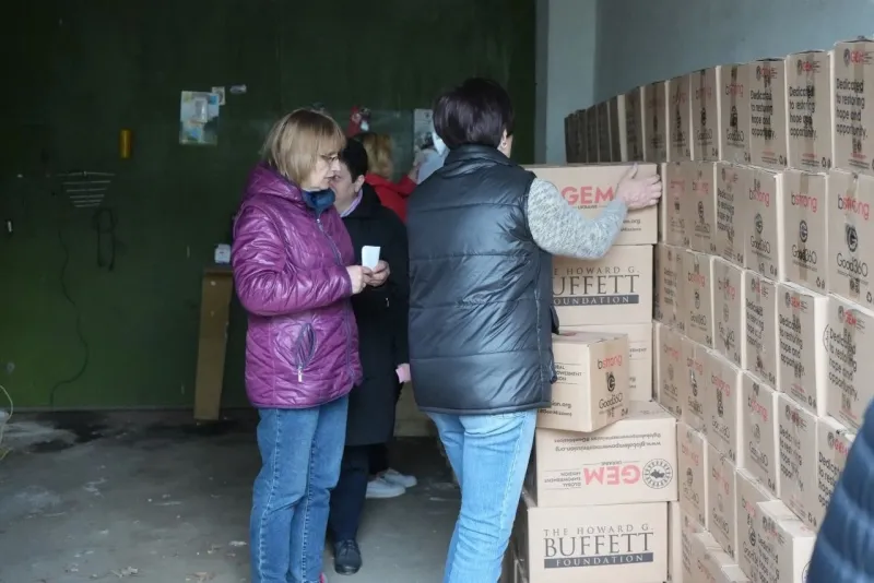 У Пирятинській громаді 200 родин ВПО отримали продуктові набори