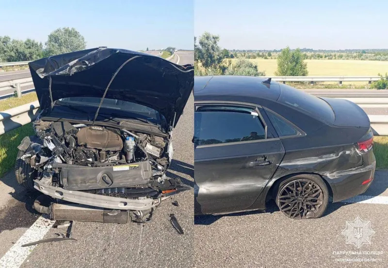 Поблизу Засулля водій Audi врізався у відбійник